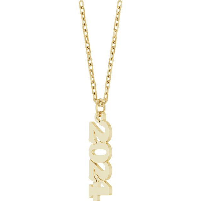 14K Yellow Petite 2024 18' Necklace