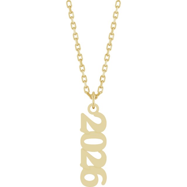 14K Yellow Petite 2026 18' Necklace