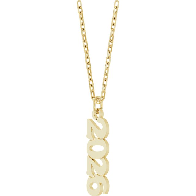 14K Yellow Petite 2026 18' Necklace