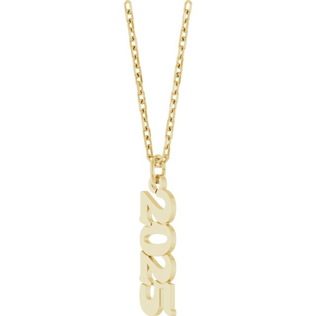 14K Yellow Petite 2025 18' Necklace