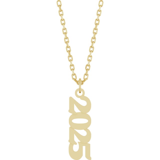 14K Yellow Petite 2025 18' Necklace