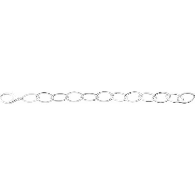 Sterling Silver 11.2 mm Cable 8' Bracelet