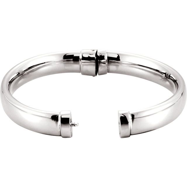 Sterling Silver 9 mm Hinged Bangle 7' Bracelet