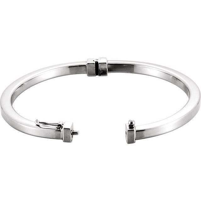 Sterling Silver 4 mm Hinged Bangle 7' Bracelet