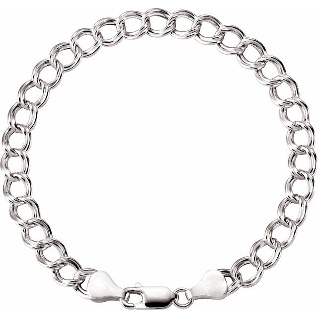 Sterling Silver 4.5 mm Hollow Curb 8' Chain