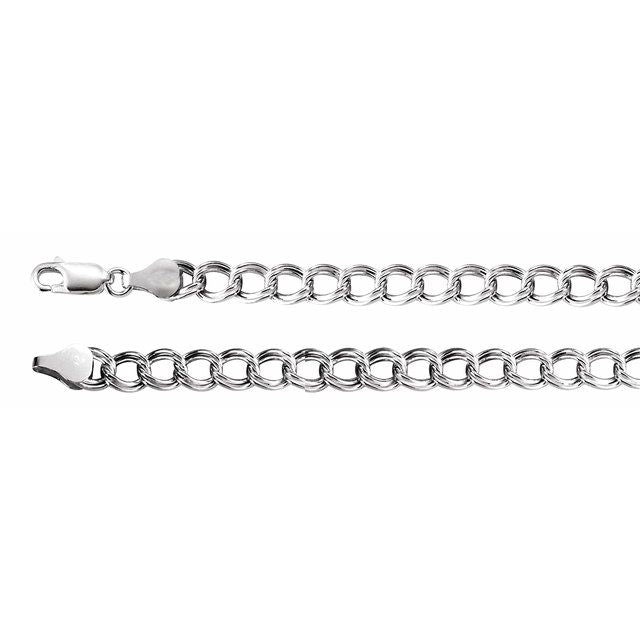 Sterling Silver 4.5 mm Hollow Curb 8' Chain