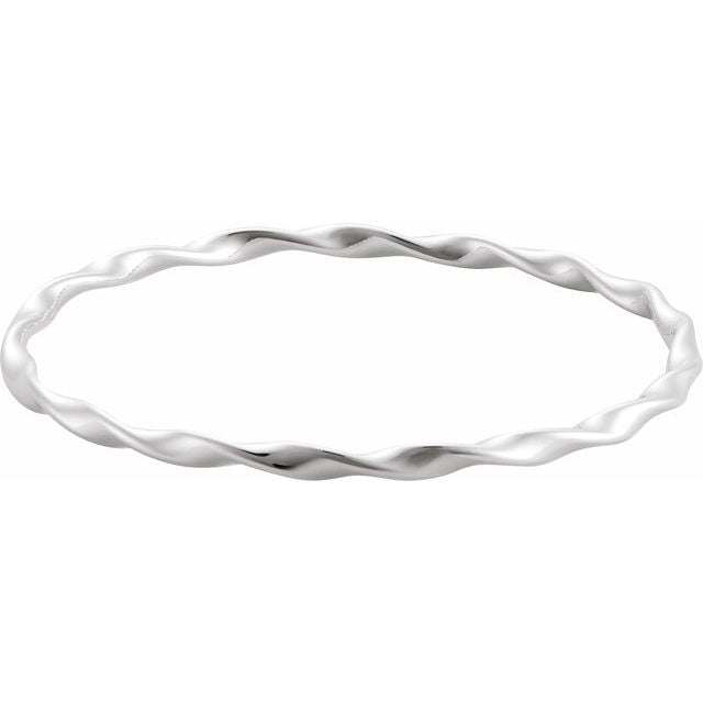 Sterling Silver Twisted Bangle 7 1/2' Bracelet