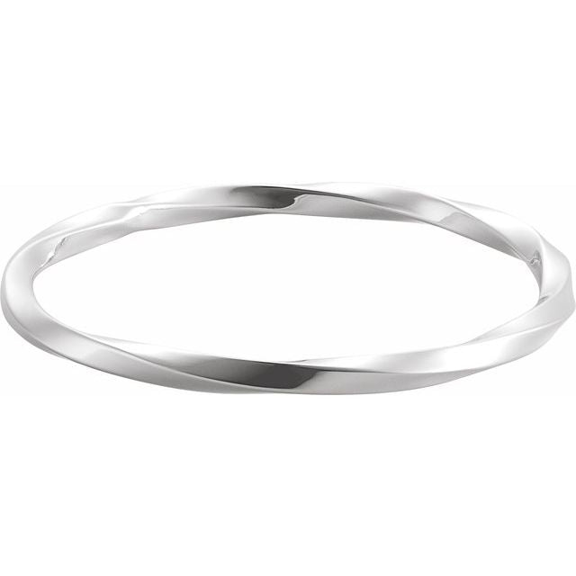 Sterling Silver Twisted 7 1/2' Bangle Bracelet