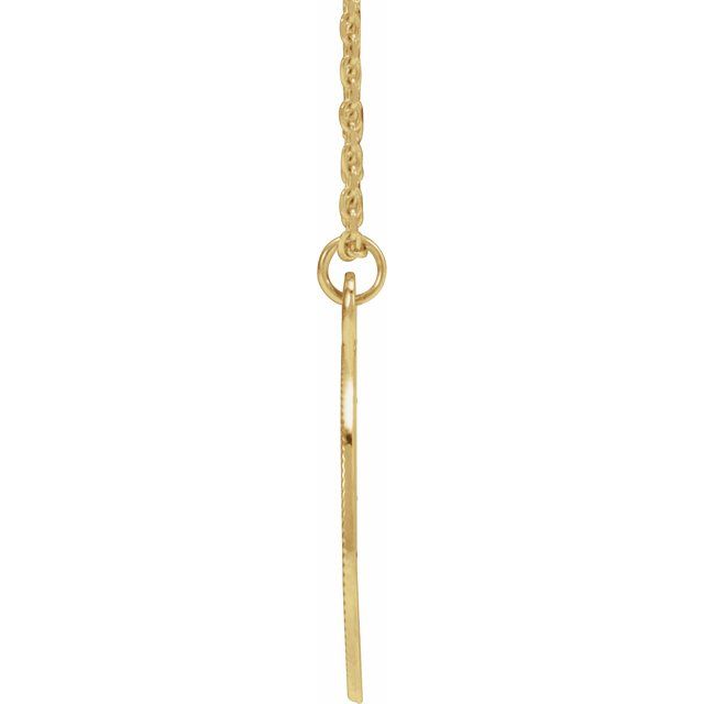 14K Yellow Engravable Round 16-18' Necklace