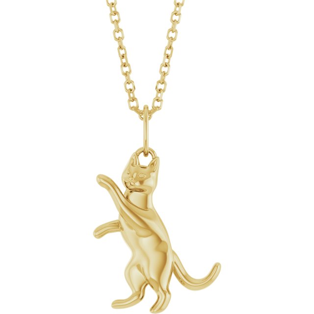 14K Yellow Cat 16-18' Necklace