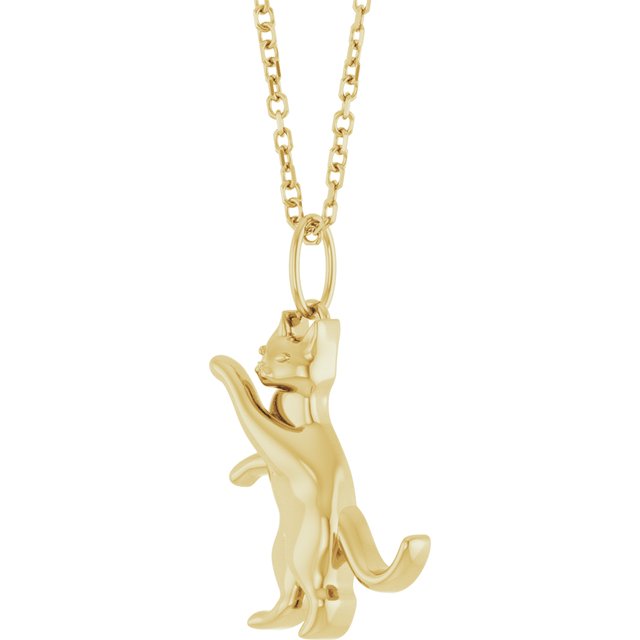 14K Yellow Cat 16-18' Necklace