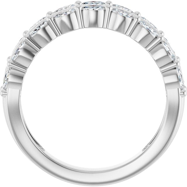 14K White 1/2 CTW Lab-Grown Diamond Anniversary Band
