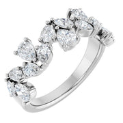 14K White 1 3/8 CTW Lab-Grown Diamond Anniversary Band