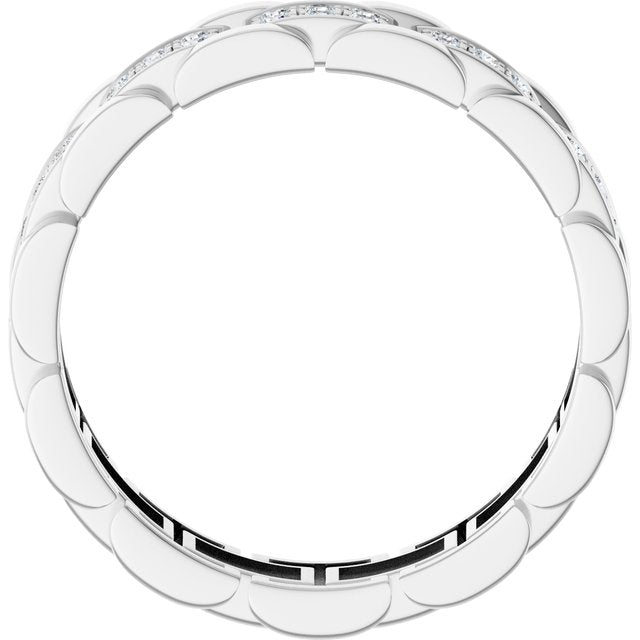 14K White 1 CTW Lab-Grown Diamond Band