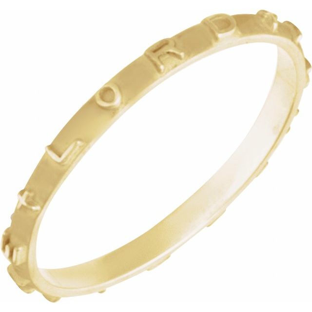 14K Yellow Praise the Lord Prayer Ring Size 8