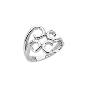 14K White Freeform Ring