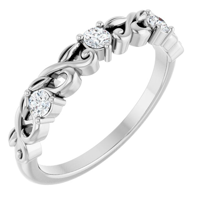 14K White 1/5 CTW Lab-Grown Diamond Anniversary Band