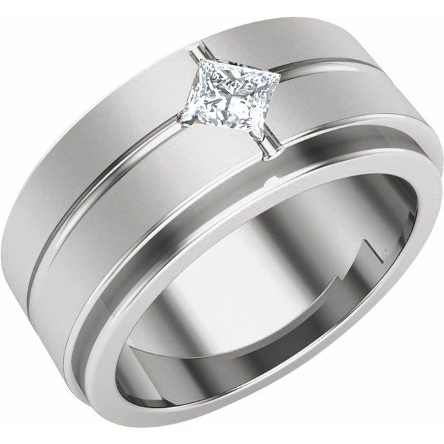 14K White 1/2 CTW Lab-Grown Diamond Band