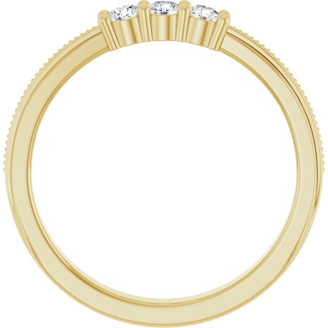 14K Yellow 1/5 CTW Natural Diamond Anniversary Band