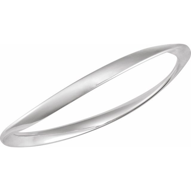 Sterling Silver Wavy Bangle 7 1/2' Bracelet