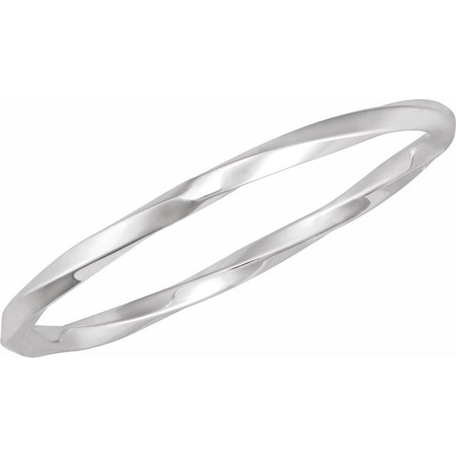 Sterling Silver Twisted 7 1/2' Bangle Bracelet