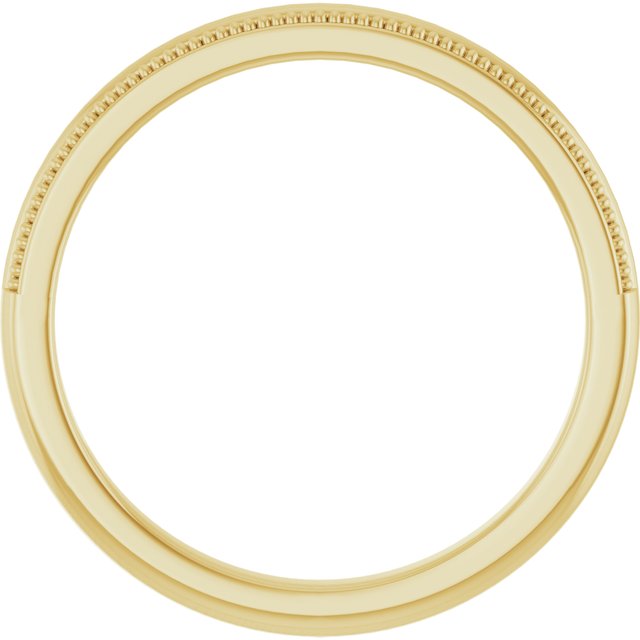 14K Yellow Band for 9x7 mm Oval Ring