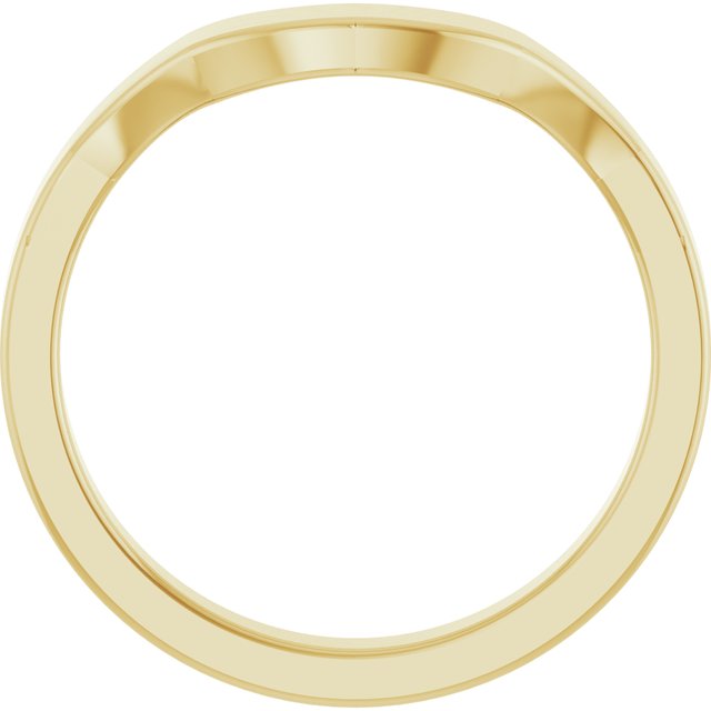 14K Yellow Contour Band