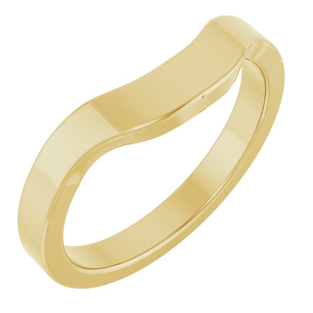 14K Yellow Contour Band