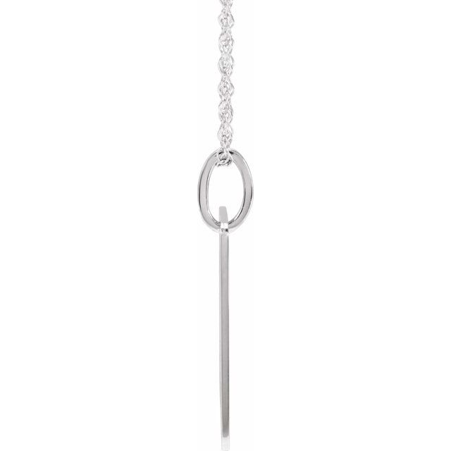 14K White Playing Card 20' Necklace