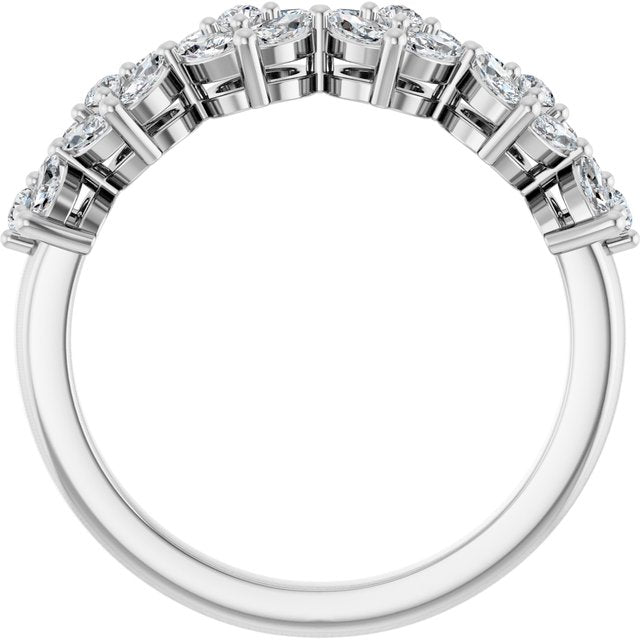 14K White 3/4 CTW Lab-Grown Diamond Anniversary Band