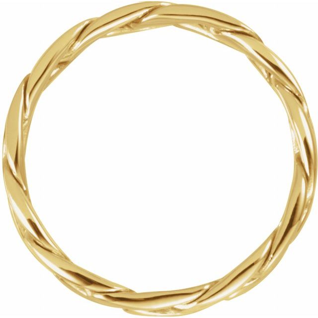 14K Yellow 4.75 mm Hand-Woven Band  Size 6.5
