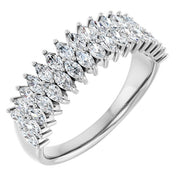 14K White 1 CTW Lab-Grown Diamond Anniversary Band