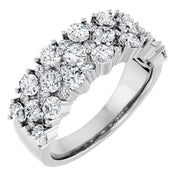 14K White 2 CTW Lab-Grown Diamond Anniversary Band