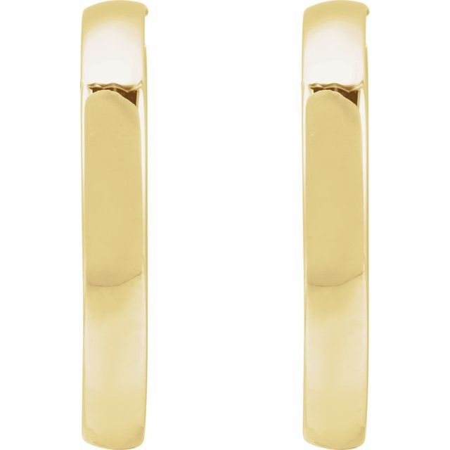 14K Yellow 40 mm Tube Hoop Earrings