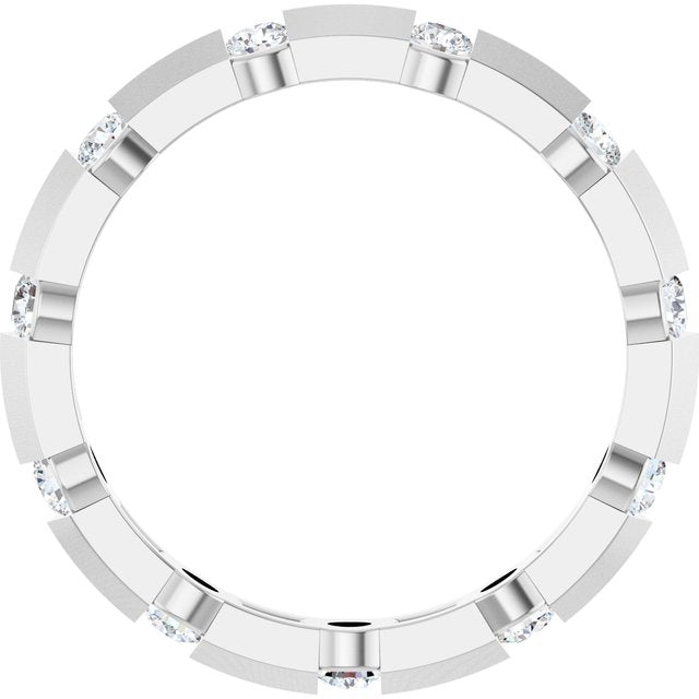 14K White 1/2 CTW Lab-Grown Diamond Eternity Band Size 7