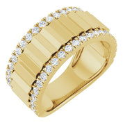 14K Yellow 9/10 CTW Lab-Grown Diamond Band
