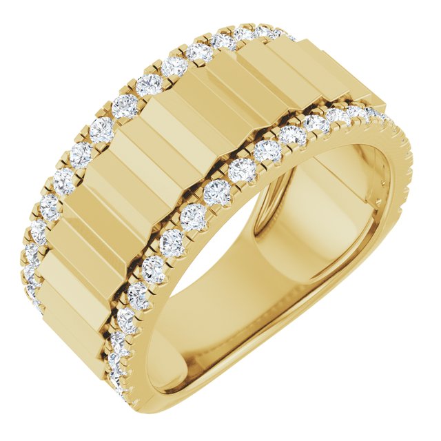 14K Yellow 9/10 CTW Lab-Grown Diamond Band