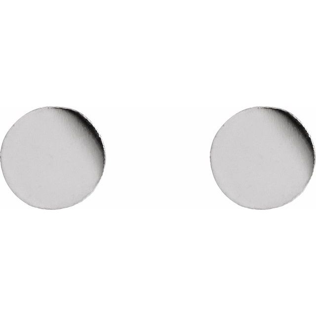 Sterling Silver 5 mm Engravable Disc Earrings