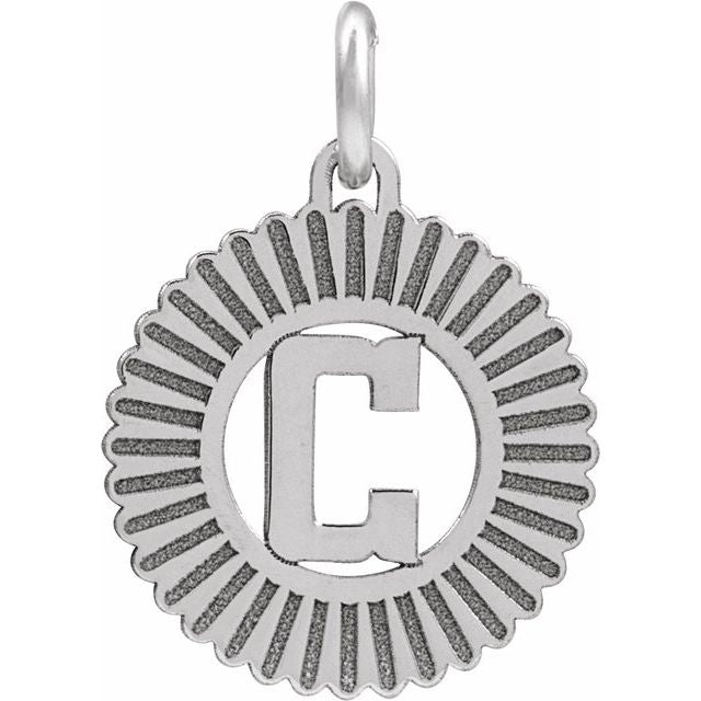 Sterling Silver Initial C Pendant