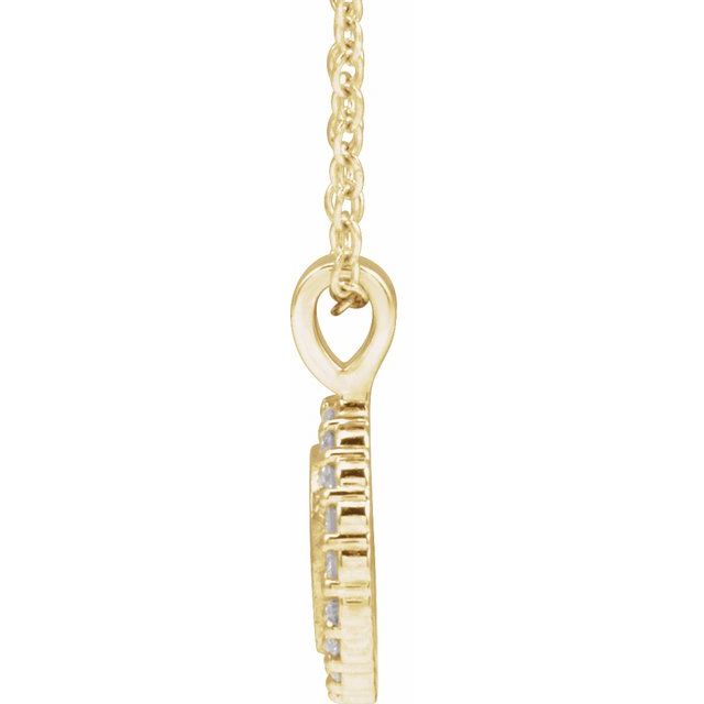 14K Yellow 1/8 CTW Natural Diamond 16-18' Necklace
