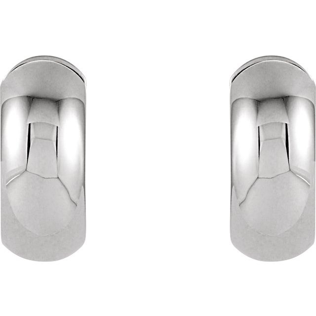 Sterling Silver Hinged 16.75 mm Hoop Earrings