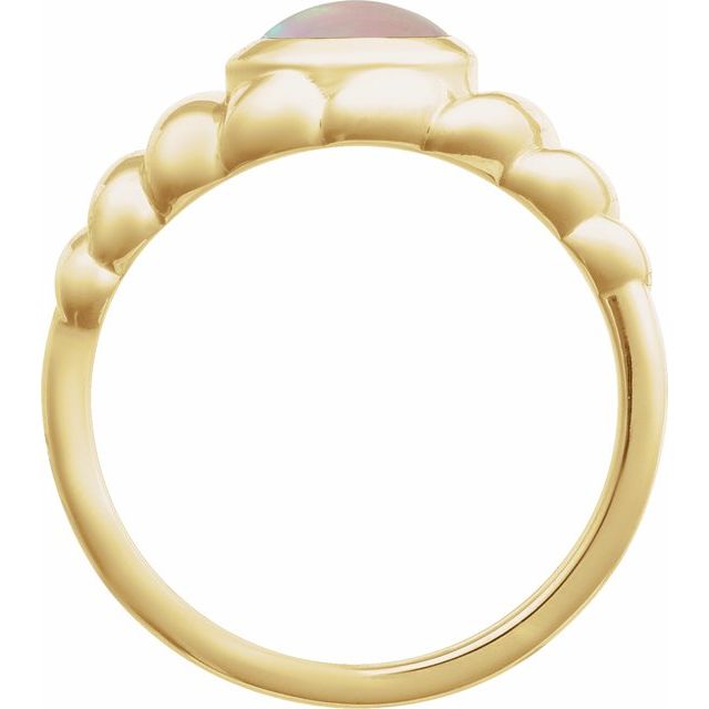14K Yellow Natural Ethiopian Opal Ring