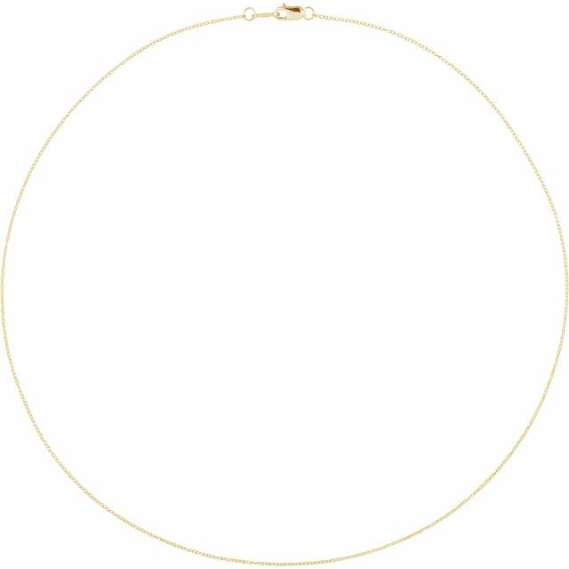 14K Yellow .75 mm Rope 18' Chain