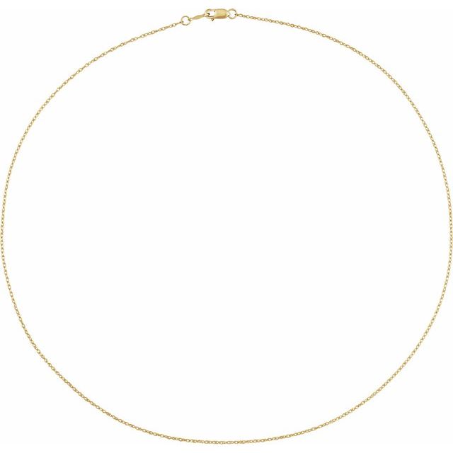 14K Yellow 1 mm Rope 24' Chain