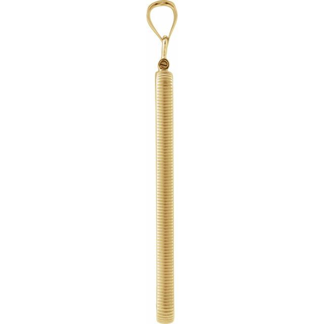 14K Yellow Coin Frame Bezel Pendant Mounting for 41x24x1.7 mm Coin