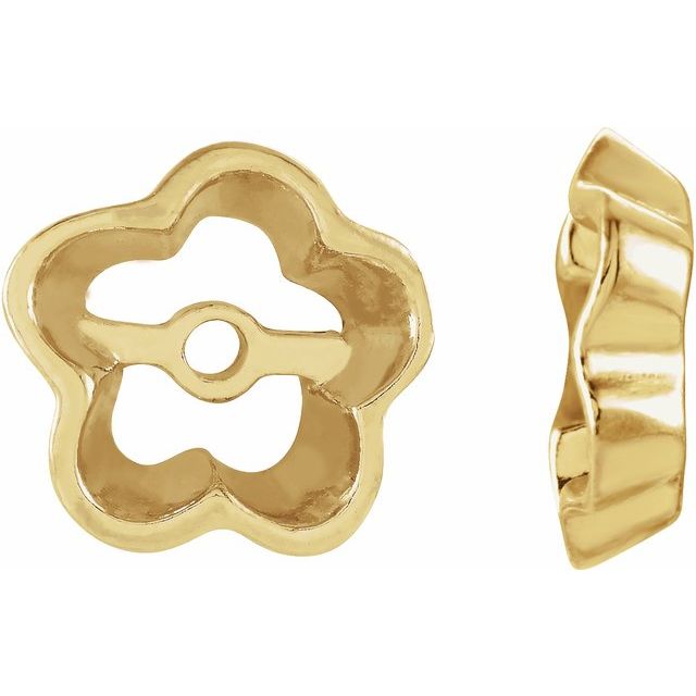 14k Yellow 4.3mm Id Earring Jackets