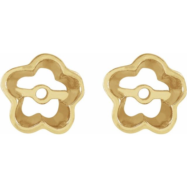 14k Yellow 4.3mm Id Earring Jackets