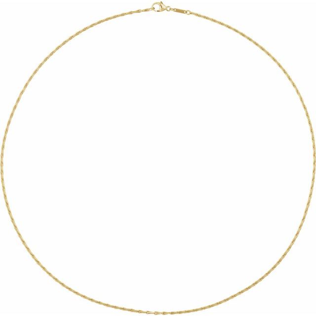 14K Yellow 1.5 mm Barleycorn 18' Chain