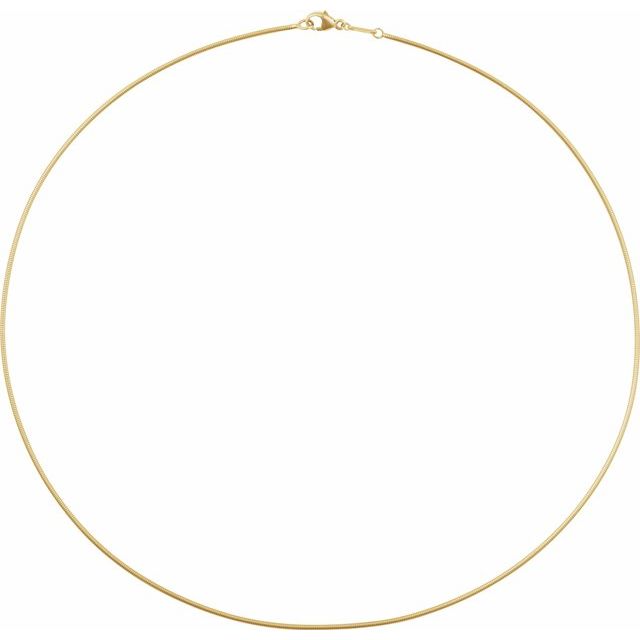 14K Yellow 1.2 mm Boa Snake 20' Chain