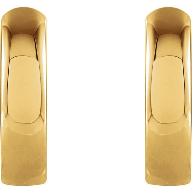 14K Yellow 9.5 mm Hinged Hoop Earrings